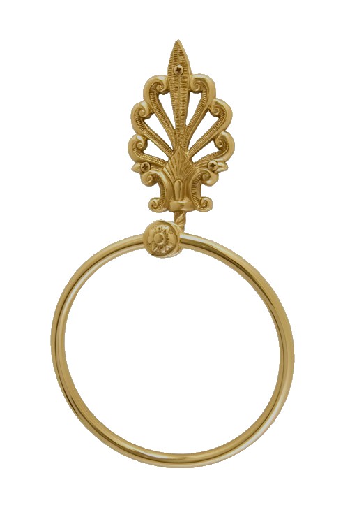 Brass Accents European Towel Ring