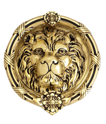 Brass Accents Leo Lion Door Knocker 8-3/8"