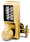 Brass Pushbutton Lock