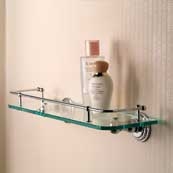 Chelsea 18 Inch Tempered Glass Gallery Shelf