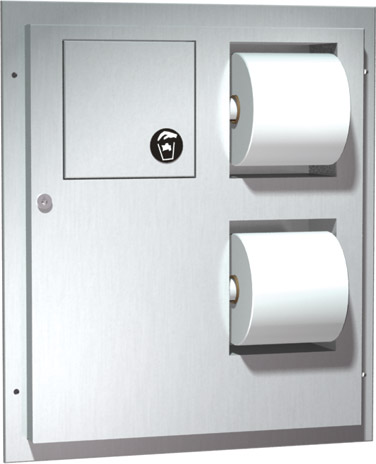 Dual Access Toilet Tissue Dispenser With Napkin Disposal