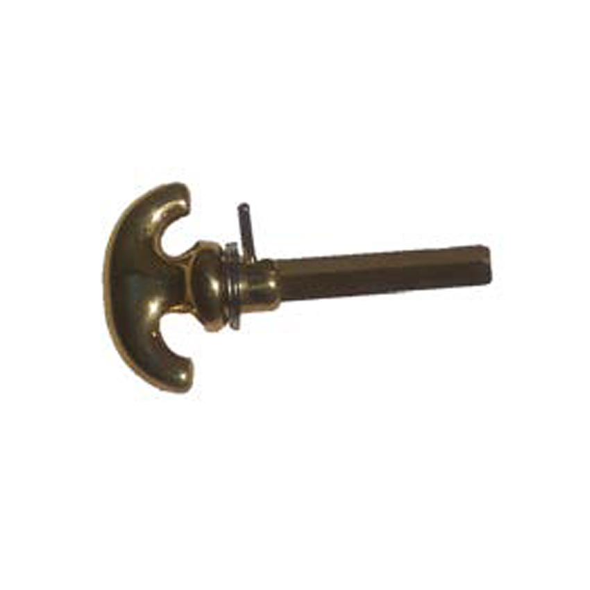 Brass Accents Mortise Turnpiece