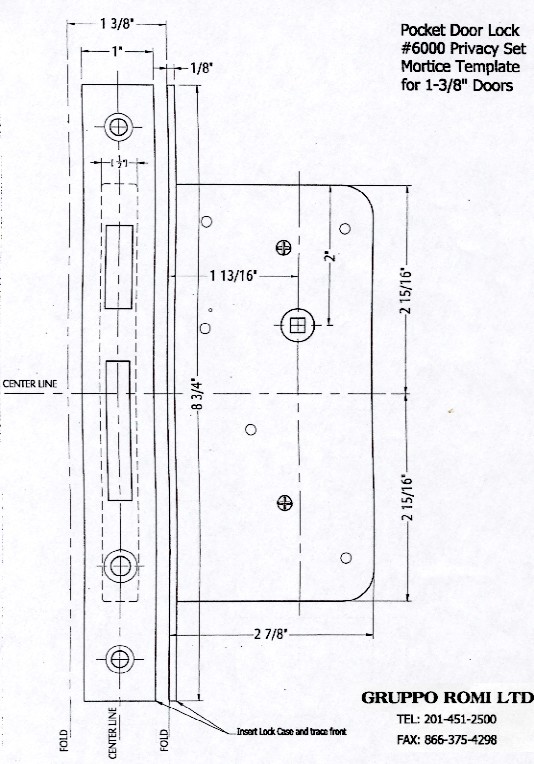 Hard to Find Templates and Manuals from Lock and Hinge